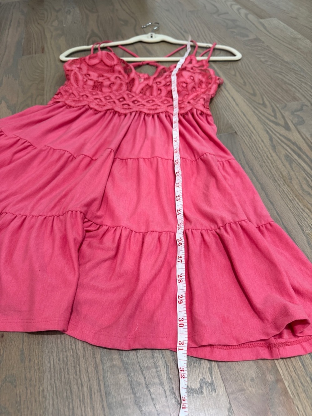 Zenana Dress Womens Size L Coral Fit & Flare Sundress Ruffle Boho Summer - Picture 6 of 6